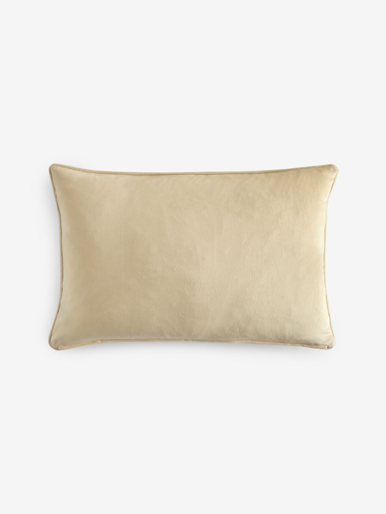 Butter Yellow 40 x 59cm Matte Velvet Cushion - Image 1 of 2