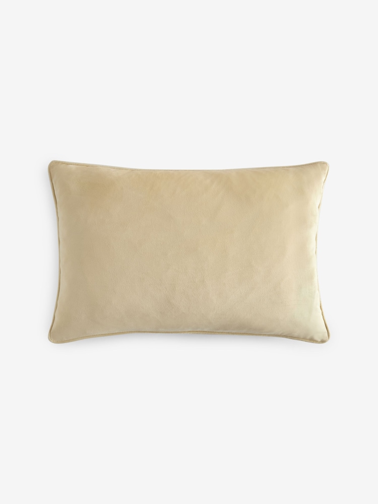Butter Yellow 40 x 59cm Matte Velvet Cushion - Image 2 of 2