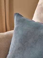 Blue Soft Velour Cushion - Image 2 of 4