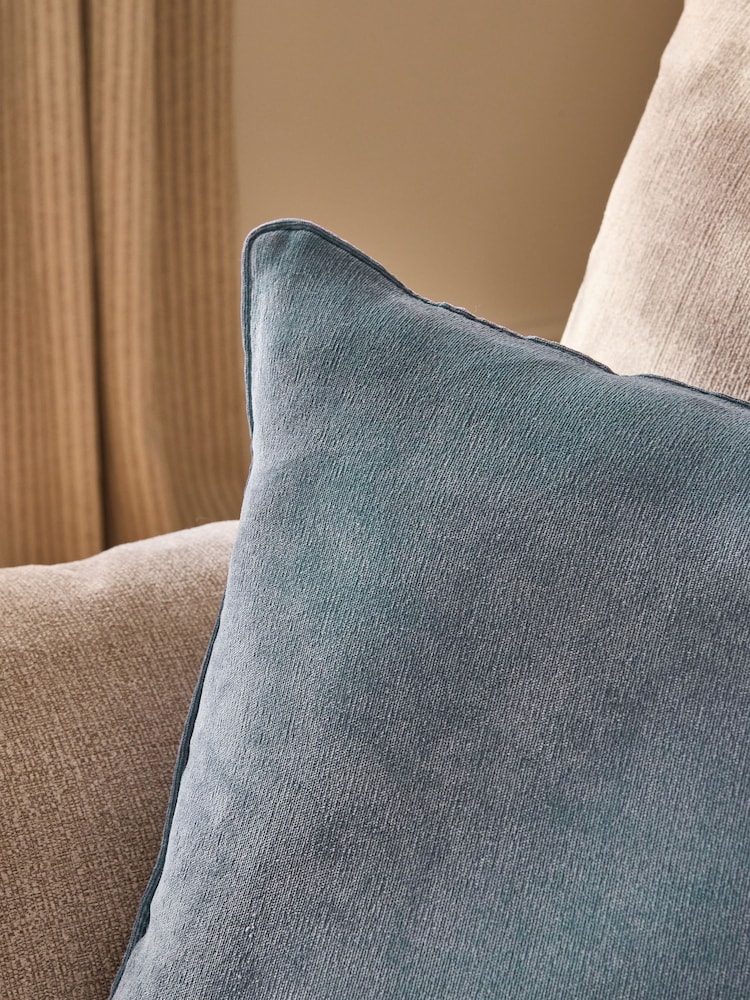 Blue Soft Velour Cushion - Image 2 of 4