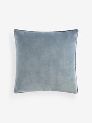 Blue Soft Velour Cushion - Image 3 of 4