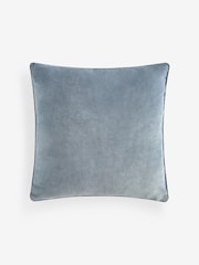 Blue Soft Velour Cushion - Image 4 of 4
