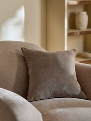 Light Natural 45 x 45cm Soft Velour Cushion - Image 1 of 1