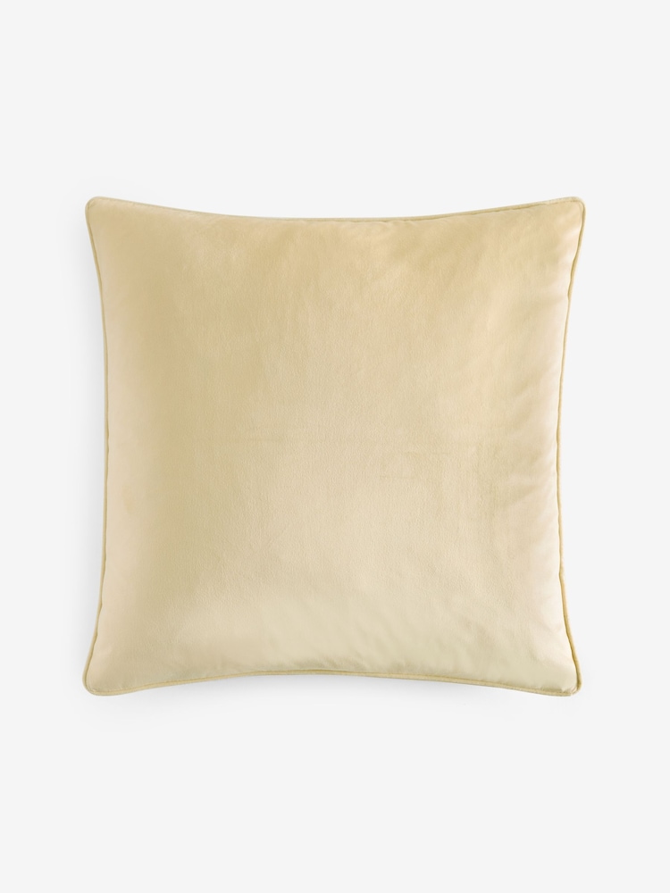 Butter Yellow 59 x 59cm Matte Velvet Cushion - Image 1 of 2