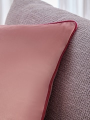 Pink Matte Velvet Contrast Pipe 59 x 59cm Cushion - Image 3 of 5