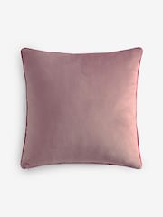 Pink Matte Velvet Contrast Pipe 59 x 59cm Cushion - Image 5 of 5