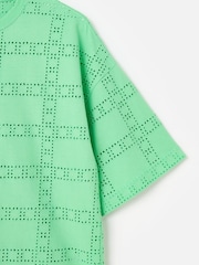 Oliver Bonas Green Square Broderie T-Shirt - Image 6 of 7