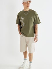 River Island Green Kyoto Studios Crane 100% Cotton T-Shirt - Image 2 of 4