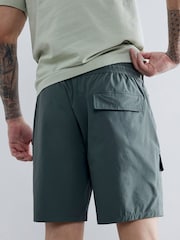 River Island Grey Stretch Skinny Cargo Shorts - Image 3 of 3