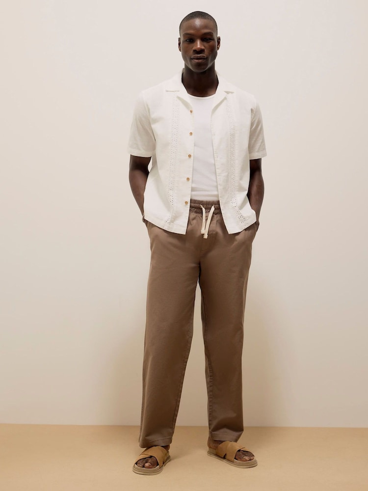 River Island White Crochet Tape 100% Cotton Shirt - Image 4 of 4