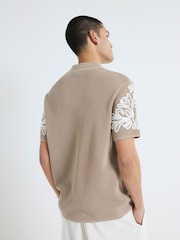 River Island Artisan Cornelli Knit Polo Shirt - Imagen 2 de 3
