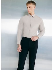 River Island Brown Slim Fit Formal Shirt - Image 1 of 1