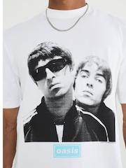 River Island White Oasis Band 100% Cotton T-Shirt - Image 4 of 7