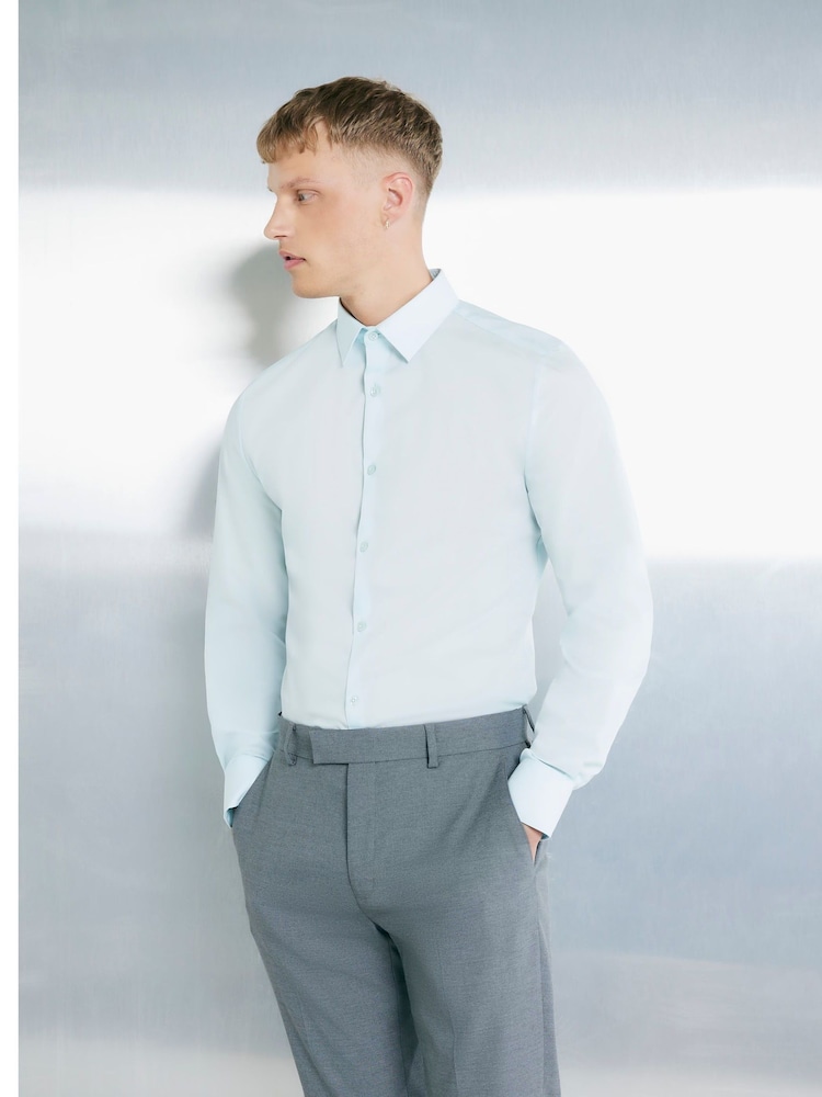 River Island Green Slim Fit Formal Shirt - Image 2 of 3