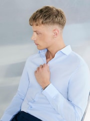 River Island Blue Slim Fit Formal Shirt - Image 1 of 3