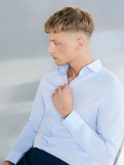 River Island Blue Slim Fit Formal Shirt - Image 2 of 3