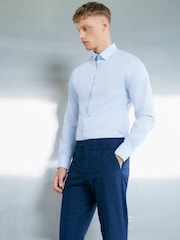 River Island Blue Slim Fit Formal Shirt - Image 3 of 3