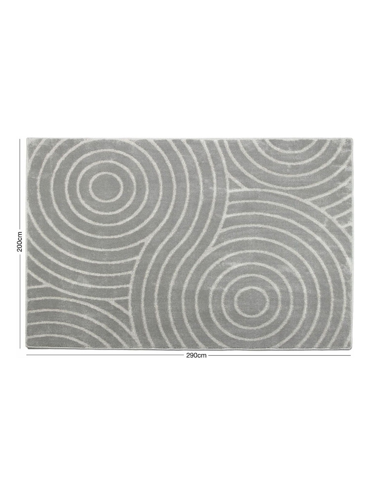 Esselle Grey Rhythm Sculpt 200 x 290cm Rug - Image 5 of 5