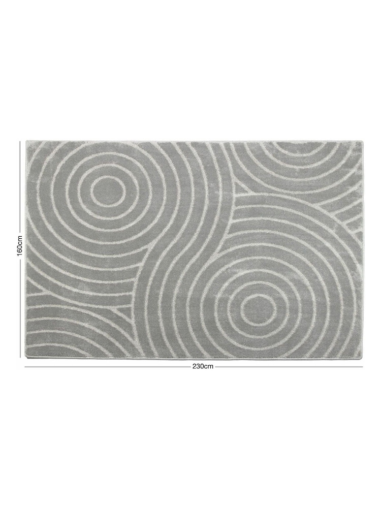 Esselle Grey Rhythm Sculpt 160 x 230cm Rug - Image 5 of 5