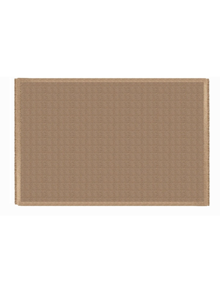 Esselle Neutral Jute Effect Herringbone 120 x 170cm Rug - Image 1 of 5