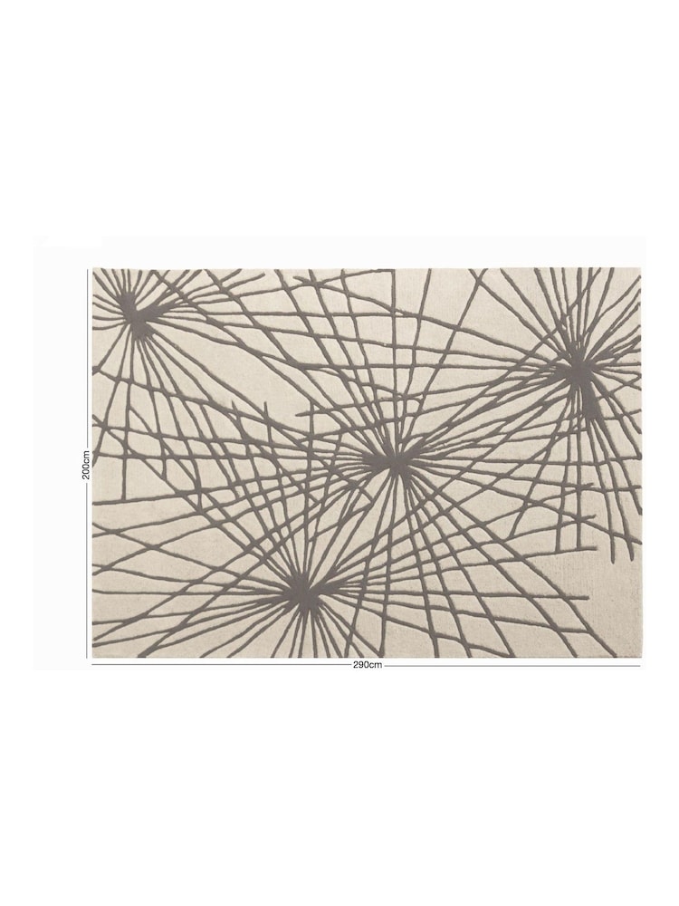 Esselle Charcoal Aura Starburst Rug 200 x 290cm - Image 5 of 5