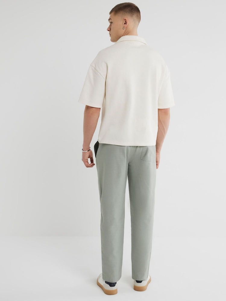 River Island Grey 100% Cotton Pull on Trousers - Image 3 of 6