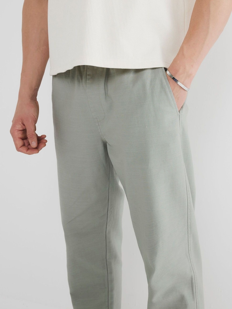 River Island Grey 100% Cotton Pull on Trousers - Image 4 of 6