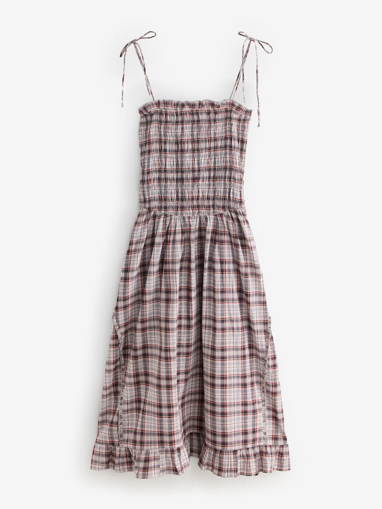 Multi Maxi Check Smock Dress - Image 1 of 1