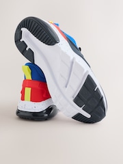 Navy Colourblock Standard Fit (F) Elastic Lace Trainers - Image 4 of 6