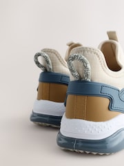 Neutral Colourblock Standard Fit (F) Elastic Lace Trainers - Image 6 of 8