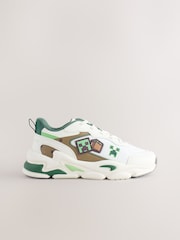 أبيض - حذاء رياضي دانتيل مرن بنقش Minecraft - Image 4 of 5