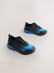 Black/Blue Elastic Lace Trainers - Image 4 of 6