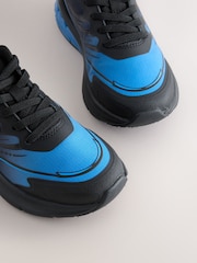 Black/Blue Elastic Lace Trainers - Image 6 of 6