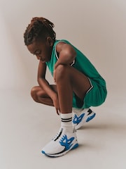 Balts/zils - Elastīgas mežģīņu kedas - Attēls 3 no 8