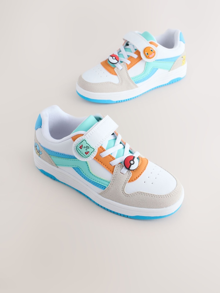 Alb cu blocuri de culoare - Pantofi sport cu elastic și Dantelă Pokemon - Imaginea 2 din 6 Alb cu blocuri de culoare - Pantofi sport cu elastic și Dantelă Pokemon - Imaginea 2 din 6