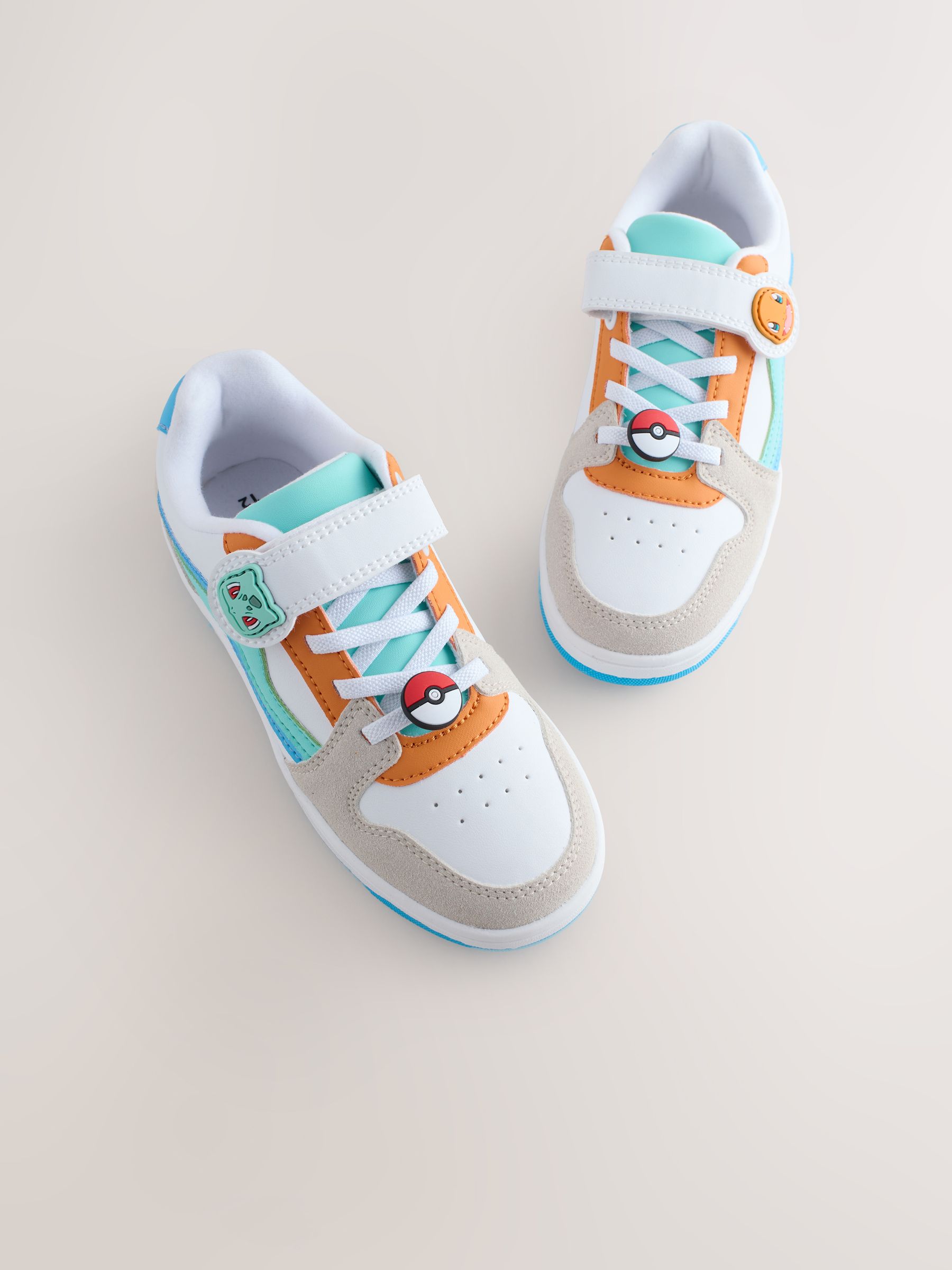 Buy White Colourblock Pokemon Elastic Lace Trainers from Next USA