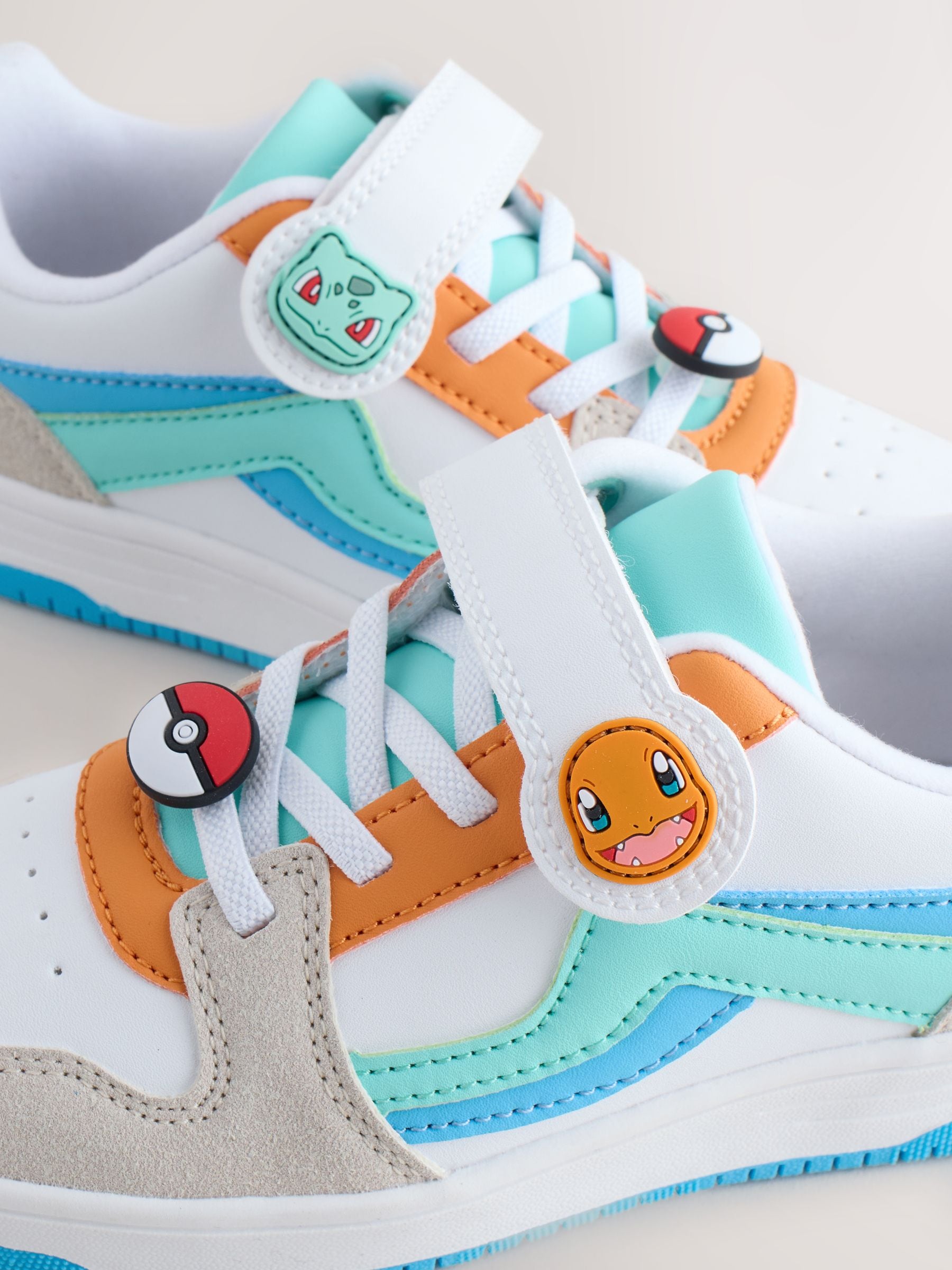 Buy White Colourblock Pokemon Elastic Lace Trainers from Next USA