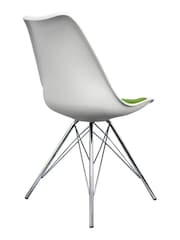 Fusion Living Green Soho Plastic Dining Chair with Chrome Metal Legs - Image 5 of 6