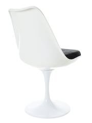Fusion Living Black Tulip Single Dining Chair with PU Cushion - Image 5 of 6