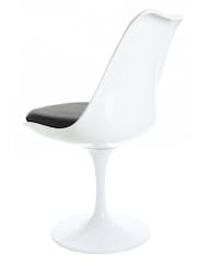 Fusion Living Black Faux Tulip Single Dining Chair with PU Cushion - Image 5 of 6
