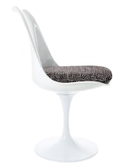 Fusion Living Grey Weave Tulip Single Dining Chair with PU Cushion - Image 3 of 5