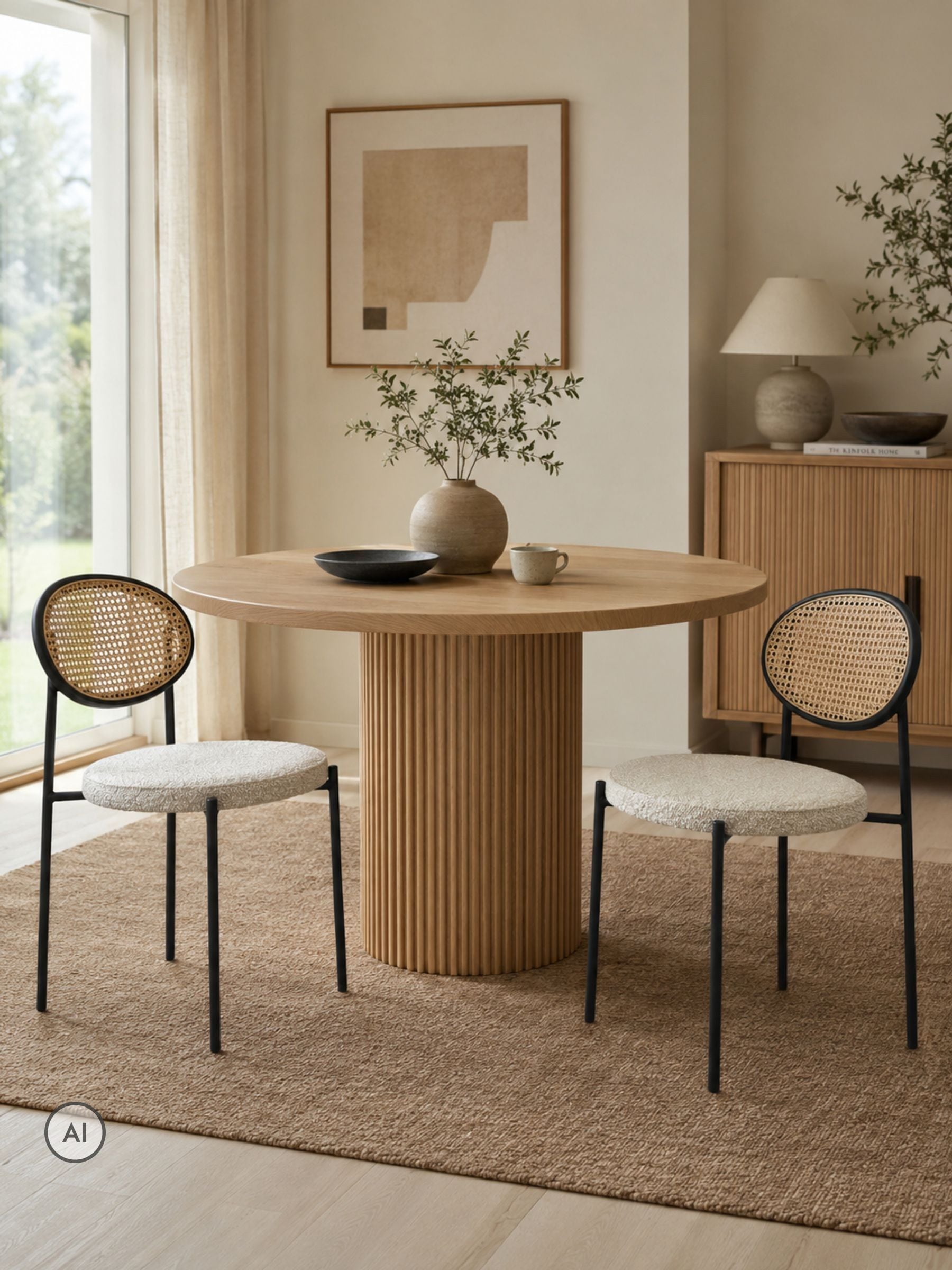 Fusion Living Paris Dining Chair in Cream - Image 2