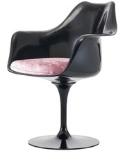 Fusion Living Light Pink Tulip Single Armchair with Luxurious Cushion - Image 4 of 6