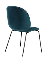 Fusion Living Teal Luxurious Velvet Dining Chair - Image 5 of 6
