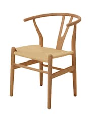 Fusion Living Natural Wishbone Dining Chair - Image 2 of 6