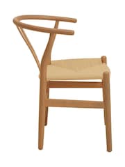 Fusion Living Natural Wishbone Dining Chair - Image 3 of 6