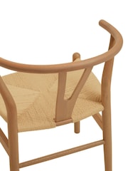 Fusion Living Natural Wishbone Dining Chair - Image 5 of 6