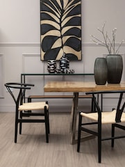 Fusion Living Cream Wishbone Dining Chair - Image 1 of 6