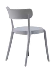 Fusion Living Light Grey Bistro Plastic Dining Chair - Image 2 of 6