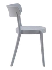 Fusion Living Light Grey Bistro Plastic Dining Chair - Image 4 of 6